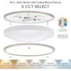 image:imageMaxxima 16 in LED Flush Mount Ceiling Light 3600 Lumens 5 CCT 2700K3000K3500K4000K5000K Round Color Selectable Dual Ring Fixture Dimmable