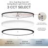 image:imageMaxxima 32 Oval Black LED Ceiling Mount Light Fixture 5500 Lumens 3 CCT Color Selectable 3000K4000K5000K Dimmable Flush Mount Indoor Light Perfect for Kitchen or Bedroom LightingBlack