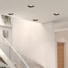 image:imageMaxxima 4 Trimless Slim Square Recessed AntiGlare LED Gimbal Downlight Black Canless IC Rated 1000 Lumens 5 Color Temperature Selectable 2700K3000K3500K4000K5000K Dimmable 90 CRI JBox Incl