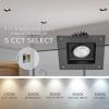 image:imageMaxxima 4 Trimless Slim Square Recessed AntiGlare LED Gimbal Downlight Black Canless IC Rated 1000 Lumens 5 Color Temperature Selectable 2700K3000K3500K4000K5000K Dimmable 90 CRI JBox Incl