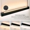 image:imageMaxxima 4 ft LED Linear Light Up and Down Adjustable Light Output 3 CCT 3500K4000K5000K Commercial and Residential 36W Suspension Pendant Ideal for Office Home Shop Garage SchoolBlack