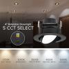 image:imageMaxxima 4 in Rotatable LED Retrofit Downlight Gimbal 900 Lumens 10 Watts 5 CCT 2700K3000K3500K4000K5000K Dimmable Plastic Black Trim
