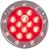 image:imageMaxxima M85417R Red LED Ultra Thin Round Hybrid Lightning Stop Turn Tail STT BackUp Light Flange Mount Reverse Light Compatible for Trailers Trucks RVs Jeep WranglersSingle