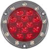 image:imageMaxxima M85417R Red LED Ultra Thin Round Hybrid Lightning Stop Turn Tail STT BackUp Light Flange Mount Reverse Light Compatible for Trailers Trucks RVs Jeep WranglersSingle