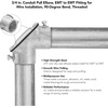 image:imageMaxxima 34 in Conduit Pull Elbow EMT to EMT Fitting for Wire Installation Right Angle 90Degree Bend Threaded Zinc Die Cast 6 Pack