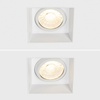 image:imageMaxxima 3 Trimless Recessed Square LED Eyeball Gimbal Downlight 600 Lumens  5 CCT Adjustable 2700K3000K3500K4000K5000K 360 Rotation Dimmable Canless IC Rated JBox Included