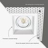 image:imageMaxxima 3 Trimless Recessed Square LED Eyeball Gimbal Downlight 600 Lumens  5 CCT Adjustable 2700K3000K3500K4000K5000K 360 Rotation Dimmable Canless IC Rated JBox Included