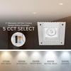 image:imageMaxxima 3 Trimless Recessed Square LED Eyeball Gimbal Downlight 600 Lumens  5 CCT Adjustable 2700K3000K3500K4000K5000K 360 Rotation Dimmable Canless IC Rated JBox Included