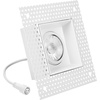 image:imageMaxxima 3 Trimless Recessed Square LED Eyeball Gimbal Downlight 600 Lumens  5 CCT Adjustable 2700K3000K3500K4000K5000K 360 Rotation Dimmable Canless IC Rated JBox Included