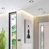 image:imageMaxxima 4 5 CCT Flat Lens Retrofit Recessed LED Downlight 800 Lumens  Slim face E26 Quick Connect Adapter Color Selectable 2700K3000K3500K4000K5000K Dimmable 8 WattsBlack
