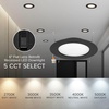 image:imageMaxxima 6 5 CCT Flat Lens Retrofit Recessed LED Downlight 1000 Lumens  Slim face E26 Quick Connect Adapter Color Selectable 2700K3000K3500K4000K5000K Dimmable 11 WattsBlack
